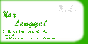 mor lengyel business card